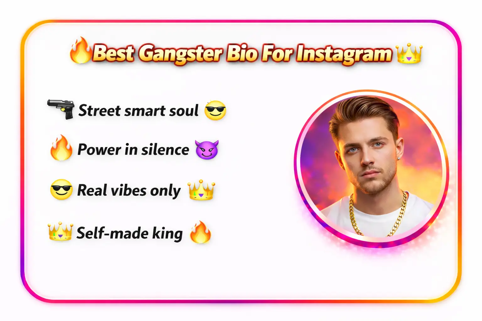 Gangster Bio For Instagram