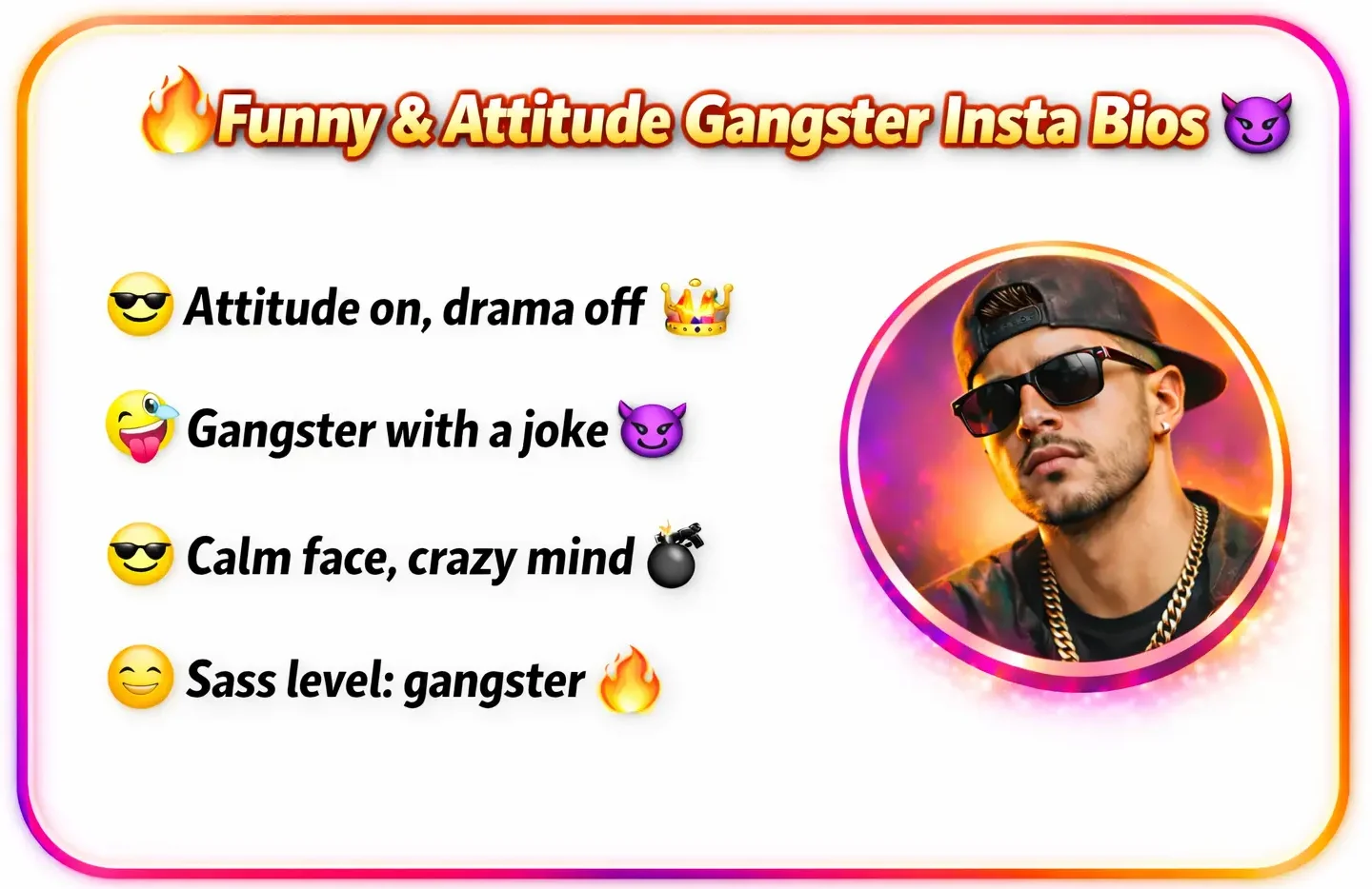 Gangster Bio for Instagram