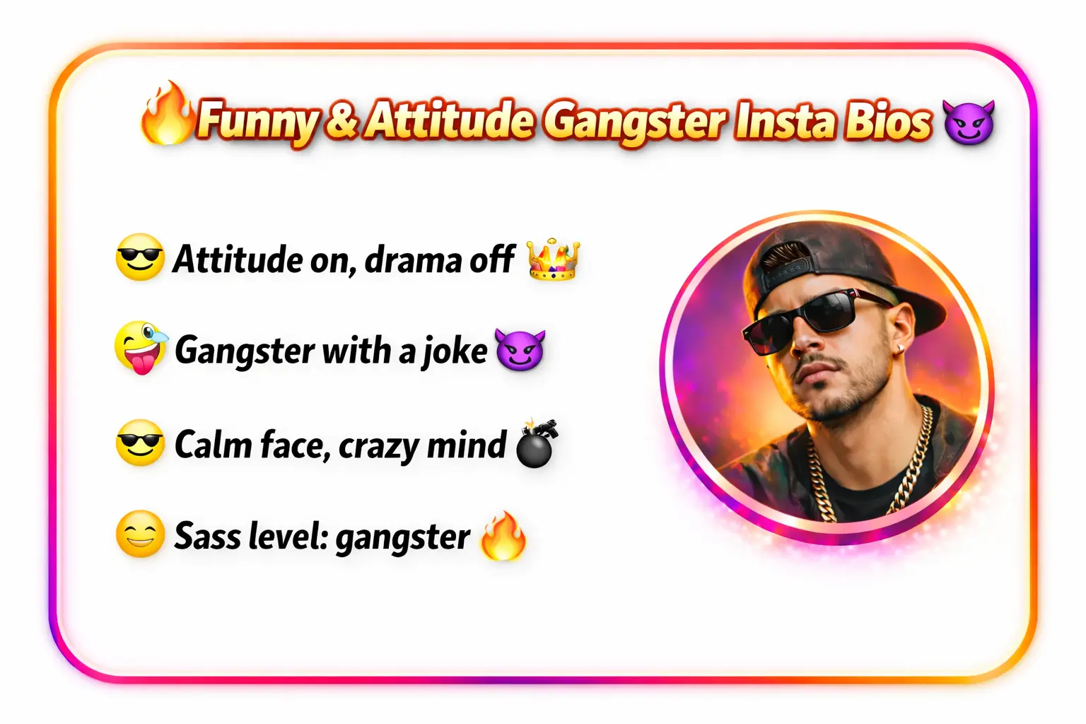 Gangster Instagram Bios