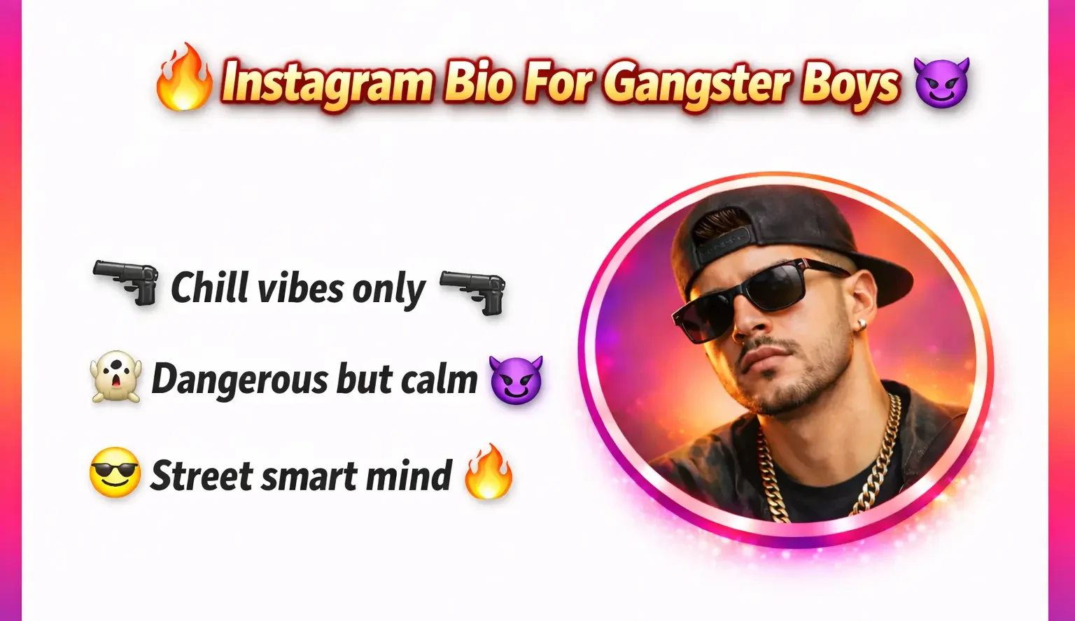 Gangster Bio For Instagram