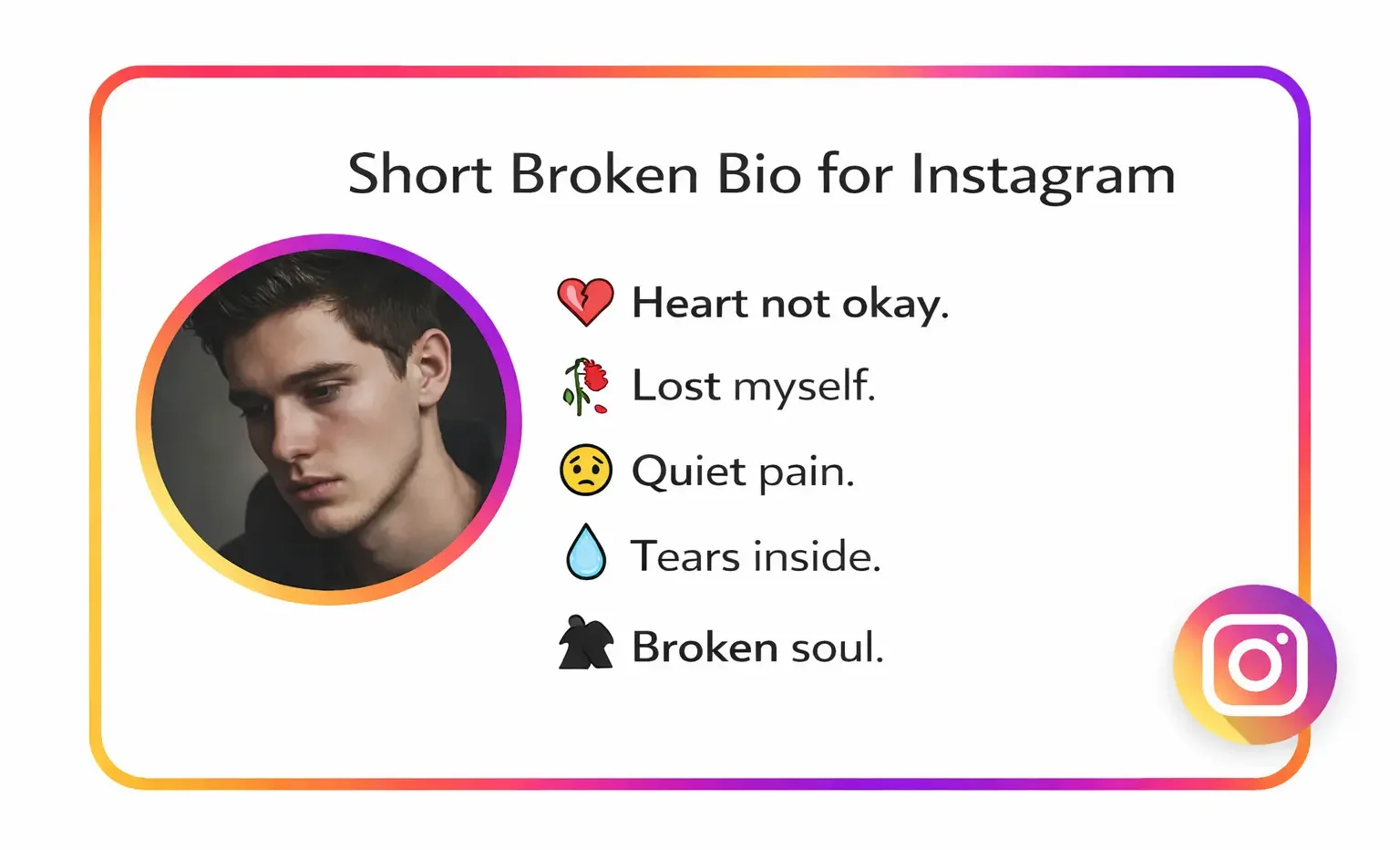 Broken Bio For Instagram