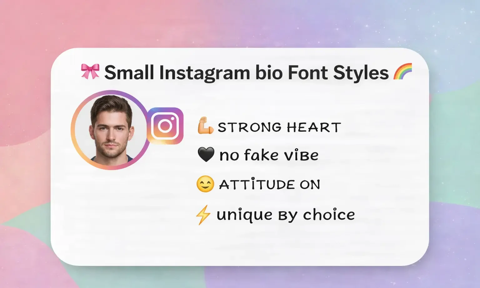Instagram bio Font Styles