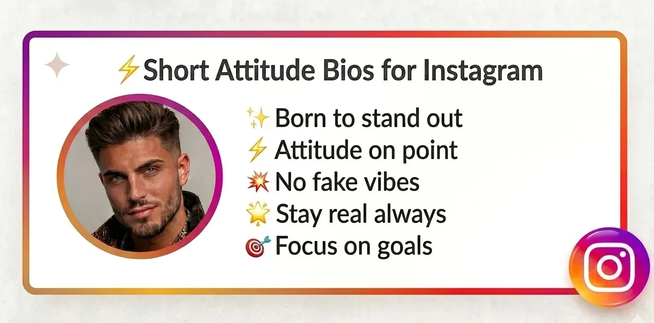 Attitude Bio for Instagram